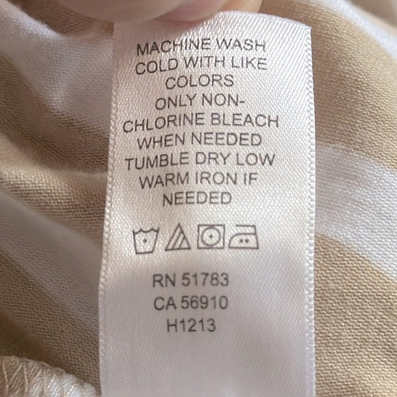 Maurices Tan/White Diagonal Striped Maxi Skirt Size XL #H1213 NWT Soft! - Picture 10 of 10